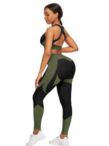 3-Piece Seamless Sweat Suit (Army Green) - DeeTrimmer