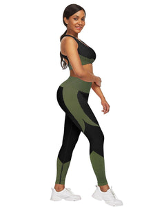 3-Piece Seamless Sweat Suit (Army Green) - DeeTrimmer