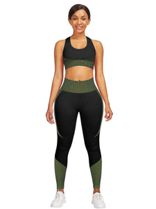 3-Piece Seamless Sweat Suit (Army Green) - DeeTrimmer